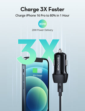 RAVPower RP-VC1015 Car Charger Combo