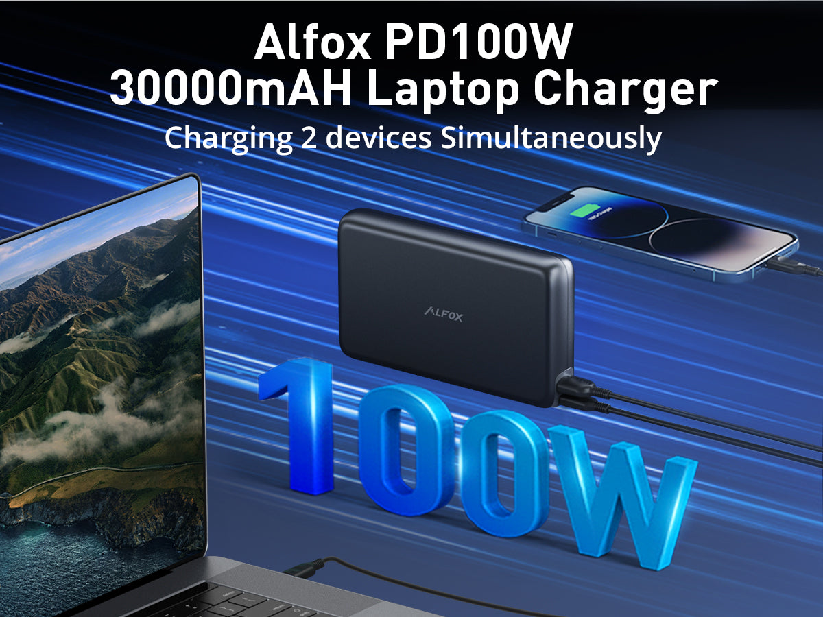 Buy RAVPower Alfox 30000mAh Massive Power 90W 2-Port PD 3.0 + QC 3.0 Power  Bank online Worldwide 
