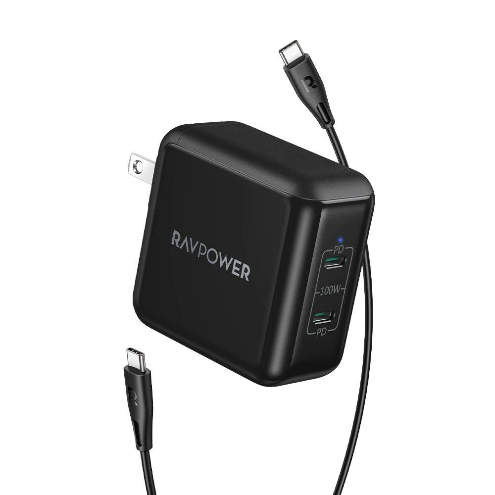 RAVPower USB C Charger 65W 4-Port Desktop USB Charging Station PC136