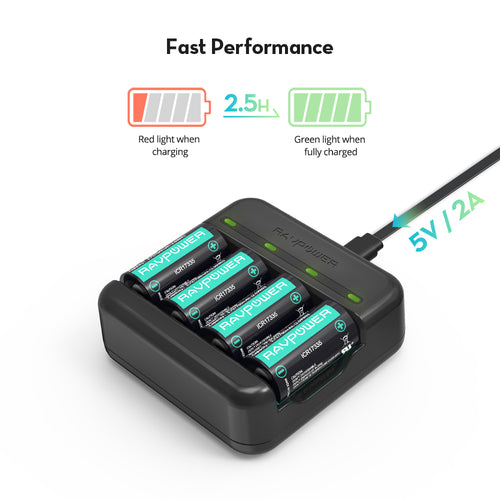 RCR123A Rechargeable Battery With a USB Cable