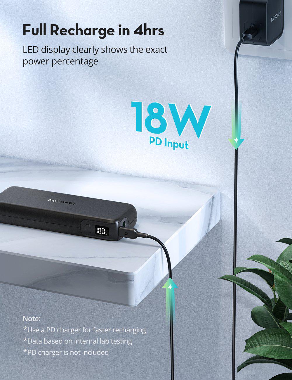 Just Wireless Portable Power Bank 15K USB-C/A - 15000mAh - Gray - Fast  Charge - 3 USB Ports - Type C & USB A Connectors in the Mobile Device  Chargers department at