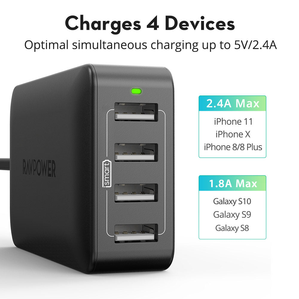 Chargeur intelligent 4 ports USB 5V
